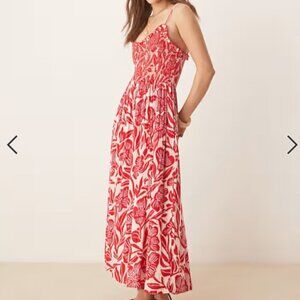 Free People Sweet Nothings Printed Midi Dress | Red | XS